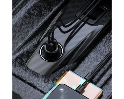 Автомобильное зарядное устройство Baseus FM Launcher S-16 10W 2USB+AUX Black (CCMT000201)