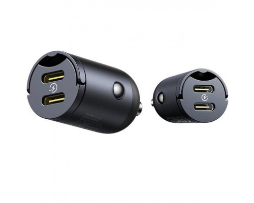 Автомобильное зарядное устройство Baseus Tiny Star Mini 2Type-C 30W Black (C00035001121-03)