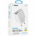 Мережевий зарядний пристрій Gelius Radiance Type-C+USB 25W White + кабель Type-C (GP-HC058)