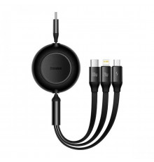 Кабель Baseus Bright Mirror 2 Series 3-in-1 (Micro USB+Lightning+Type-C) 100W 1m Black (CAMJ010201)