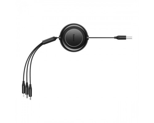Кабель Baseus Bright Mirror 2 Series 3-in-1 (Micro USB+Lightning+Type-C) 100W 1m Black (CAMJ010201)