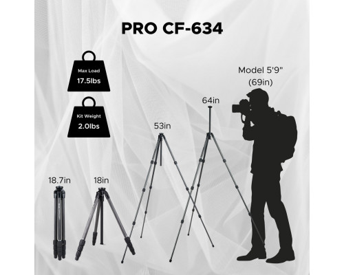 Штатив без головки Slik Pro Carbon CF-634 Leg