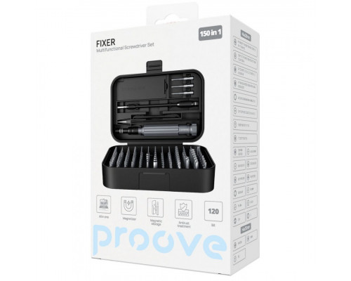 Багатофункціональний набір викруток Proove Fixer 150in1 Black (MTSF15000001)