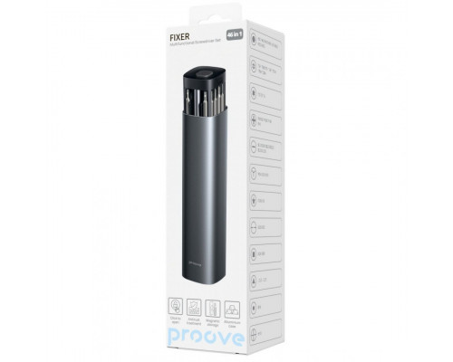 Багатофункціональний набір викруток Proove Fixer 46in1 Gray (MTSF46000003)