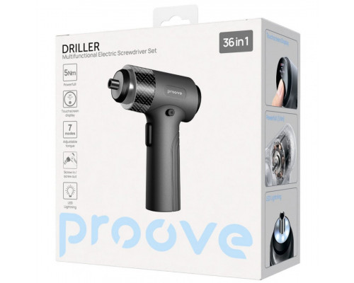 Багатофункціональний набір електричних викруток Proove Driller 36in1 Gray (MTSD35000003)