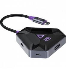 Type-C хаб Proove Gaming Spectre (2*USB3.0 + Type-C + PD100W + HDMI) Dark Gray (HBPG10221205)