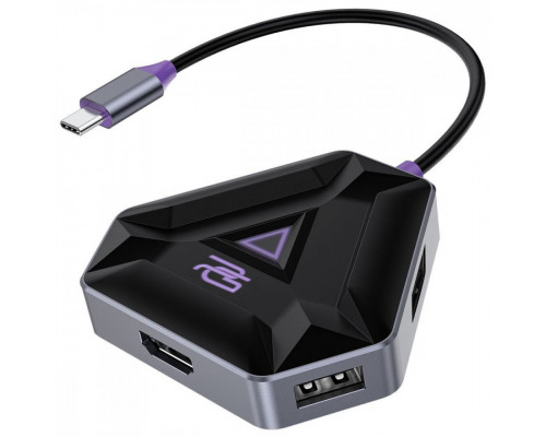 Type-C хаб Proove Gaming Spectre (2*USB3.0 + Type-C + PD100W + HDMI) Dark Gray (HBPG10221205)