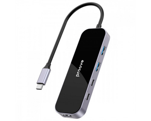 Type-C хаб Proove Shadow (2*USB3.0 + Type-C + PD100W + HDMI) Dark Gray (HBSW10221205)