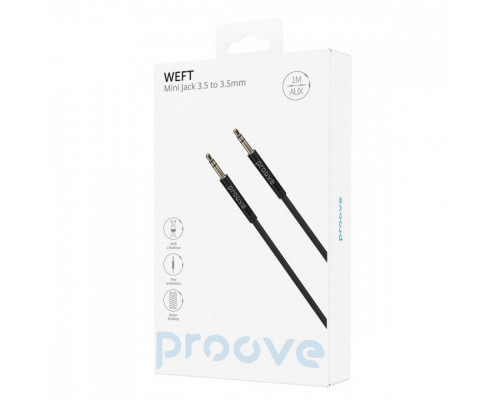 Кабель AUX Proove Weft (1m) Black (ACWF00005801)