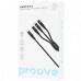 Кабель Proove Hydra 3 in1 Type-C + Micro USB + Lightning (1m) Black (CCHY15012101)