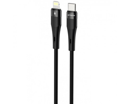 Кабель Proove Light Silicone Plus Type-C to Lightning 27W (1m) Black (CCLS27002101)
