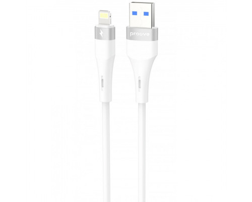 Кабель Proove Light Silicone Plus USB to Lightning 2.4A (1m) White (CCLS12001102)