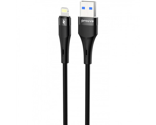 Кабель Proove Light Silicone Plus USB to Lightning 2.4A (1m) Black (CCLS12001101)