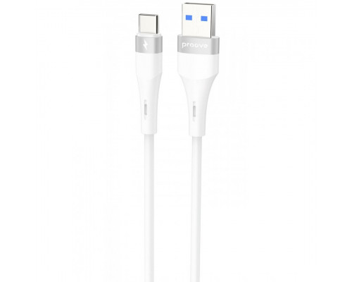 Кабель Proove Light Silicone Plus USB to Type-C 3A (1m) White (CCLS15001202)