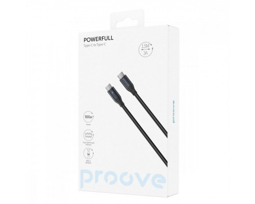 Кабель Proove PowerFull Type-C to Type-C 100W (1.5m) Black (CCPF11002201)