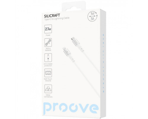 Кабель Proove Silicraft Type-C to Lightning 27W (1m) White (CCSC27002102)