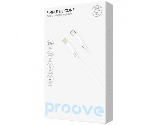 Кабель Proove Simple Silicone Type-C to Lightning 27W (1m) Black (CCSS27002101)