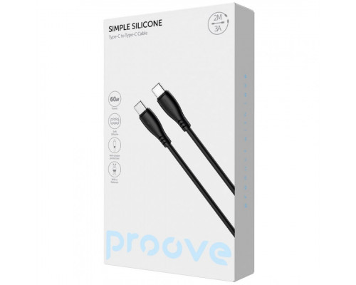 Кабель Proove Simple Silicone Type-C to Type-C 60W (2m) White (CCSI60002222)