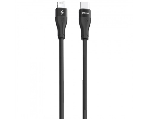 Кабель Proove Soft Silicone Type-C to Lightning 27W (2m) Black (CCSO27002121)