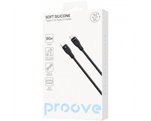 Кабель Proove Soft Silicone Type-C to Type-C 60W (1m) White (CCSO60002202)