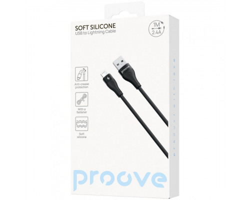 Кабель Proove Soft Silicone USB to Lightning 2.4A (1m) White (CCSO20001102)