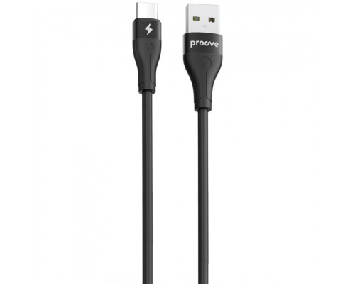 Кабель Proove Soft Silicone USB to Type-C 3A (1m) Black (CCSO20001201)