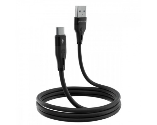 Кабель Proove Soft Silicone USB to Type-C 3A (1m) Black (CCSO20001201)