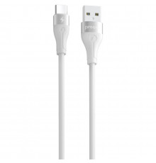 Кабель Proove Soft Silicone USB to Type-C 3A (2m) White (CCSO20001222)