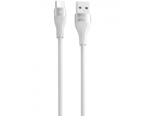 Кабель Proove Soft Silicone USB to Type-C 3A (2m) White (CCSO20001222)