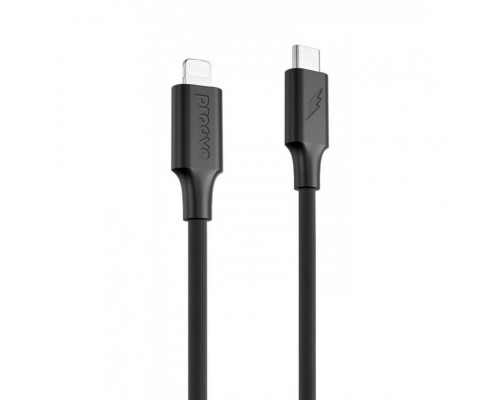 Кабель Proove Striped Silicone Type-C to Lightning (1m) Black (CCSS00002101)