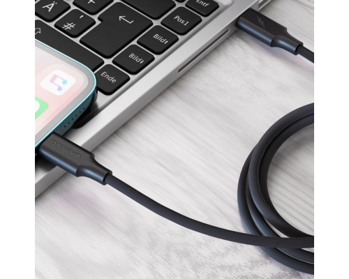Кабель Proove Striped Silicone Type-C to Lightning (1m) Black (CCSS00002101)