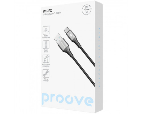 Кабель Proove WireX USB to Type-C 3A (1m) White (CCWX15001202)