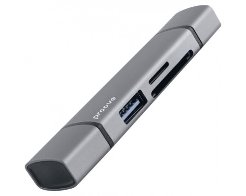 Картридер Proove Arc Link 3 in 1 (USB3.0 + SD Card + Micro SD Card) Silver (HBAL00210014)
