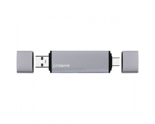 Картридер Proove Arc Link 3 in 1 (USB3.0 + SD Card + Micro SD Card) Silver (HBAL00210014)