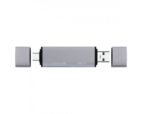 Картридер Proove Arc Link 3 in 1 (USB3.0 + SD Card + Micro SD Card) Silver (HBAL00210014)