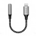 Перехідник AUX Proove SoundMesh Lightning to 3.5mm Gray (ACSM00005101)