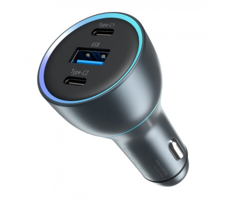 Автомобільний зарядний пристрій Proove Super Charge 130W (2 Type-C + USB) Metal Gray (ACSC13120004)