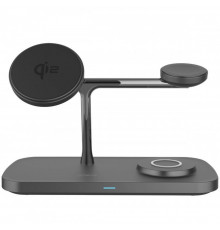 Бездротовий зарядний пристрій Proove Magnetic Field Pro 3 in 1 Qi2 Black (WSMP15002001)