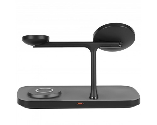 Бездротовий зарядний пристрій Proove Magnetic Field Pro 3 in 1 Qi2 Black (WSMP15002001)