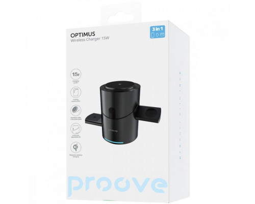 Бездротовий зарядний пристрій Proove Optimus Black (WSOP15000001)