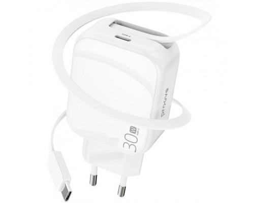 Мережевий зарядний пристрій Proove Fixtape GaN 30W (Type-C) White (WCFP30010202)