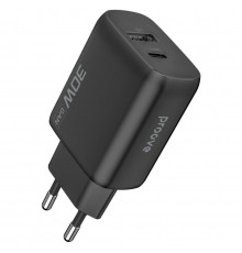 Мережевий зарядний пристрій Proove Silicone Power 2 30W (Type-C + USB) Black (WCSP23110001)