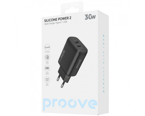 Мережевий зарядний пристрій Proove Silicone Power 2 30W (Type-C + USB) White (WCSP23110002)