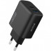 Мережевий зарядний пристрій Proove Silicone Power 2 45W (Type-C+USB) Black (WCSP24110001)