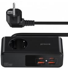 Мережевий фільтр Proove Homester Pro 65W (AC + 2xType-C + 2xUSB) 1.5m Black (PSHP25002201)