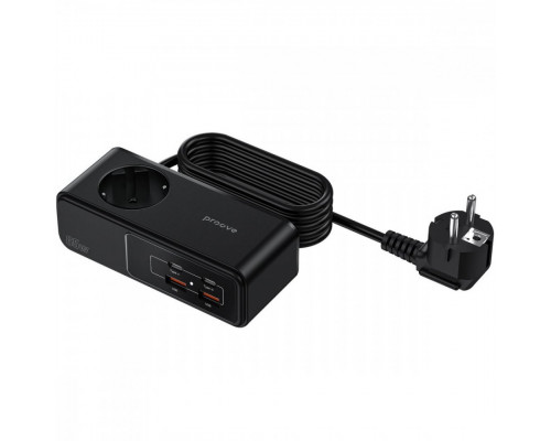 Мережевий фільтр Proove Homester Pro 65W (AC + 2xType-C + 2xUSB) 1.5m Black (PSHP25002201)