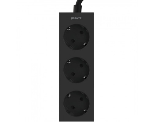 Мережевий фільтр Proove Magnet Strip (3xAC) 1.6m Black (PSMS25000001)