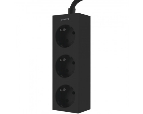 Мережевий фільтр Proove Magnet Strip (3xAC) 1.6m Black (PSMS25000001)