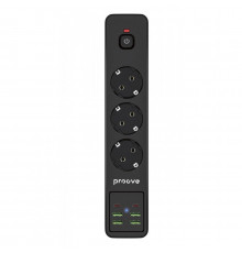 Мережевий фільтр Proove Power Strip P-03 (3 розетки + 4 USB + 2 Type-C) 2М Black (PSP342420001)
