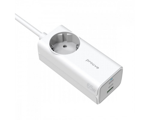 Мережевий фільтр Proove Power Strip PD-02 65W (2 Type-C + 1USB) White (PSP165210001)